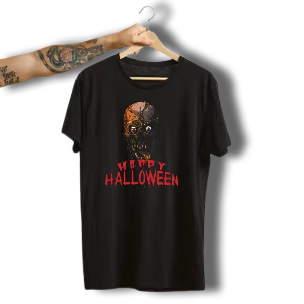 Happy Halloween Funny Skull Bloody T Shirt t shirt 1