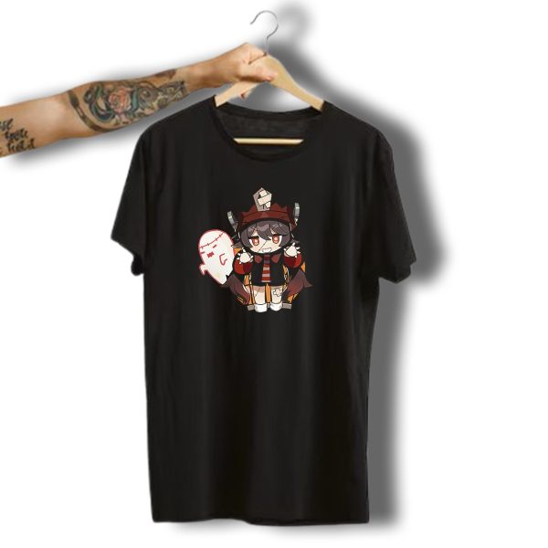 Happy Halloween Genshin Impact Hutao Cute Ghost Character T Shirt t shirt 1