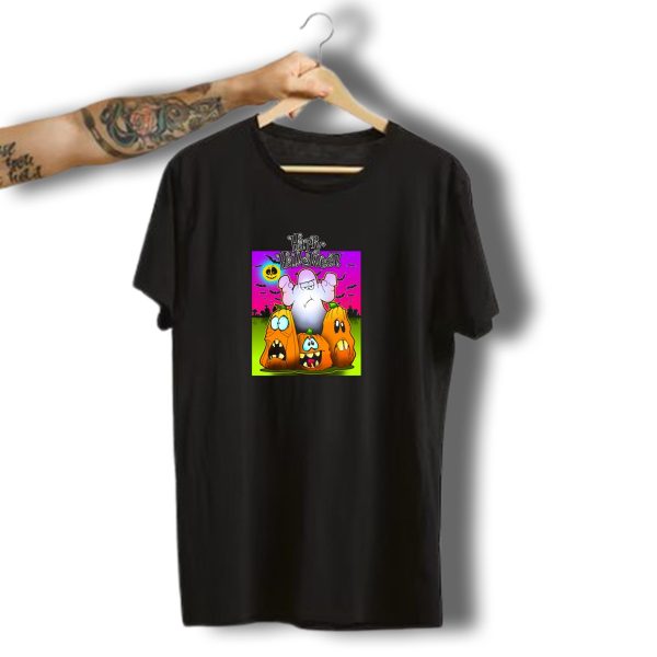 Happy Halloween Ghost And Scared Pumpkins T Shirt t shirt 1