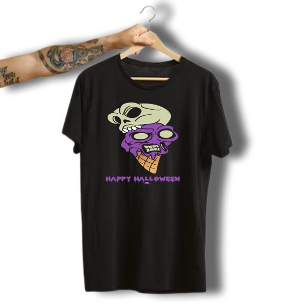 Happy Halloween Ice Cream Monster Zombie Horror T Shirt t shirt 1