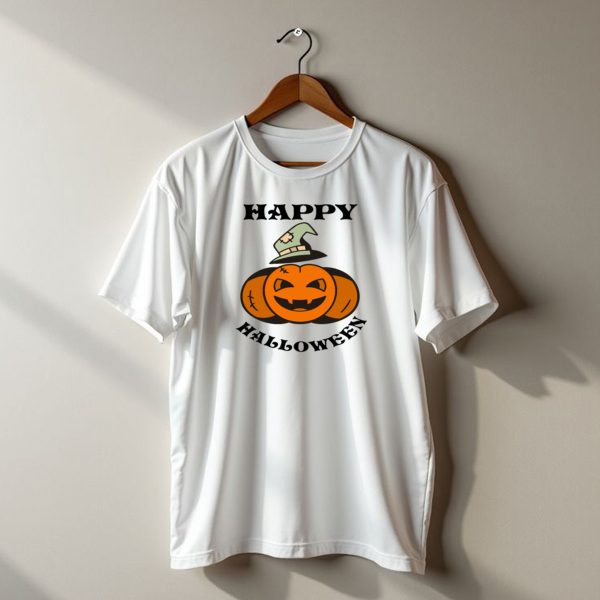 Happy Halloween Kuerbis Pumpkin With Witch Hat t shirt 1