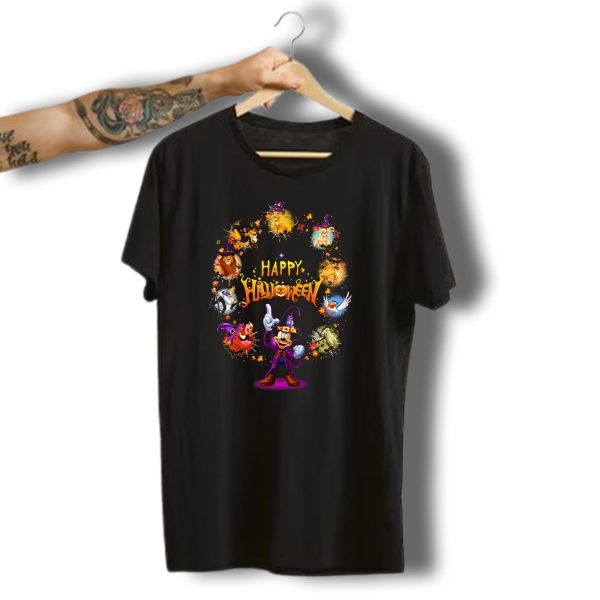Happy Halloween Lion King Disney Characters Magic Circle T Shirt t shirt 1