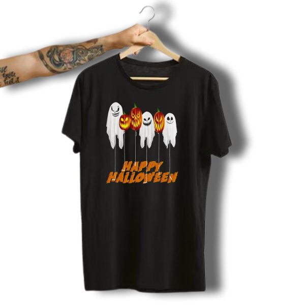 Happy Halloween Pumpkin Ghost Balloons Fun Spooky T Shirt t shirt 1