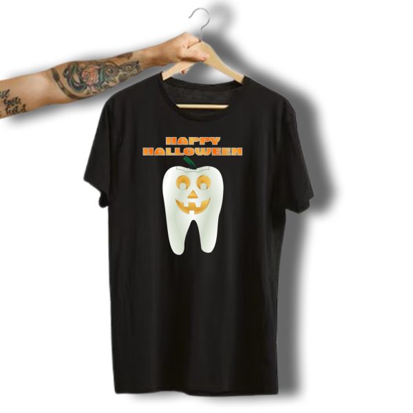Happy Halloween Pumpkin Tooth Funny Scarry Night T Shirt t shirt 1