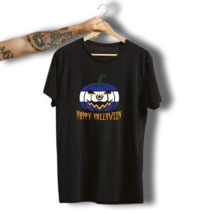 Happy Halloween Salvadorian Flag Jack O Lantern Pumpkin T-Shirt