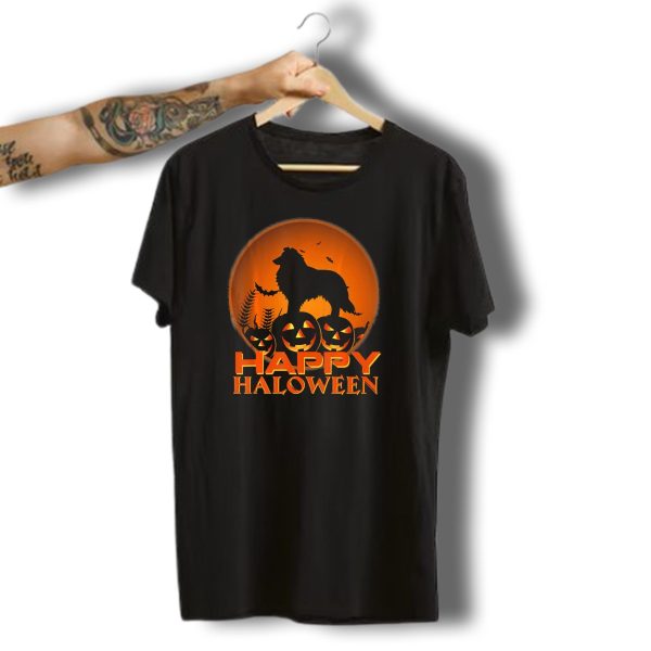 Happy Halloween Sheltie Pumpkin T Shirt t shirt 1