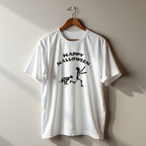 Happy Halloween Skeleton Boy And Dog T-Shirt