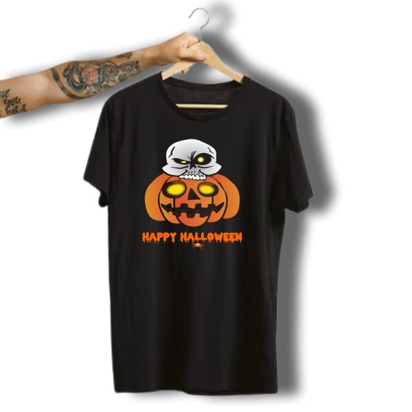 Happy Halloween Skull Pumpkin Monster Zombie Horror T Shirt t shirt 1 1