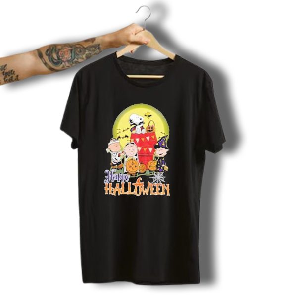Happy Halloween Snoopy And Friends Haunted Pumpkin Scene T Shirt t shirt 1