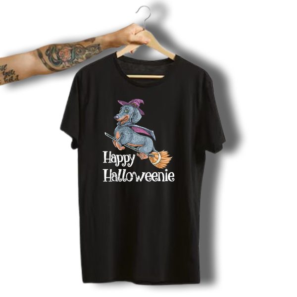 Happy Halloweenie Dachshund Dog Funny Costume T Shirt t shirt 1