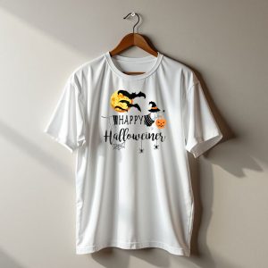 Happy Halloweiner Dachshund Witch Pumpkin Bats Halloween Moon T-Shirt