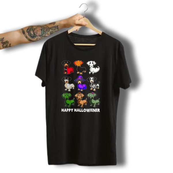 Happy Halloweiner Funny Halloween Dachshund Dogs Lover T Shirt t shirt 1