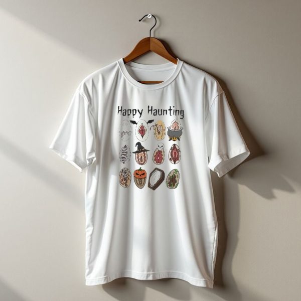 Happy Haunting Halloween Pussy Vagina Ghost Pumpkin Skull Witch Mummy Cauldron T Shirt t shirt 1