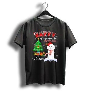 Happy Ornament Destruction Season Bichon Frise Dog Christmas T-Shirt