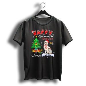 Happy Ornament Destruction Season Border Collie Dog Christmas Tree T-Shirt