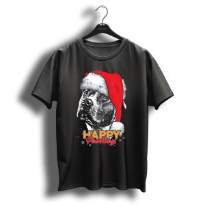 Happy Pawlidays Funny Christmas Pit Bull T-Shirt