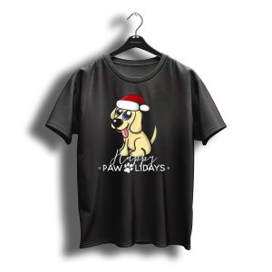 Happy Pawlidays Santa Golden Retriever Puppy Christmas T-Shirt