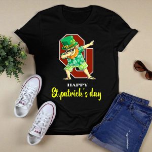 Happy St Patrick's Day Oklahoma Sooners Dabbing Leprechaun T-Shirt
