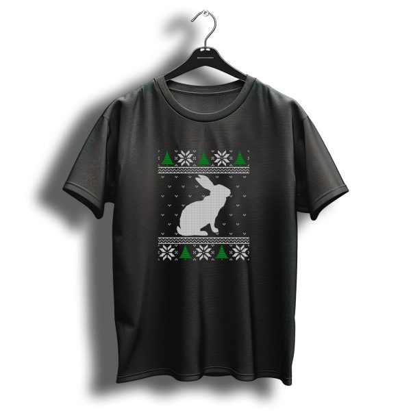 Hares Lover Christmas Sweater Pattern With Trees And Snowflakes T Shirt 1 t shirt 1