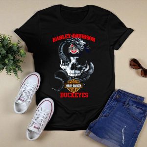 HD Ohio State Buckeyes Skull Snake T Shirt
