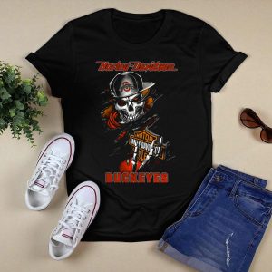 HD Ohio State Buckeyes Skull T Shirt