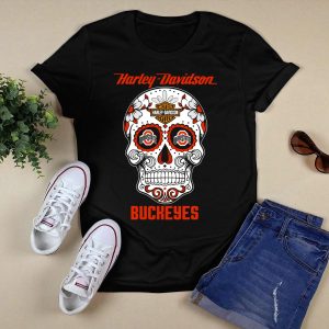 HD Ohio State Buckeyes Sugar Skull T Shirt