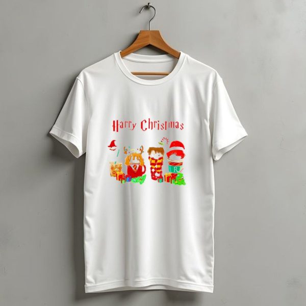 Harry Christmas Chibi Coffee Characters Festive Winter Scene T Shirt 1 t shirt 1