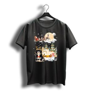 Havanese Comes To Town Santa Sleigh Reindeer Christmas Scene T-Shirt