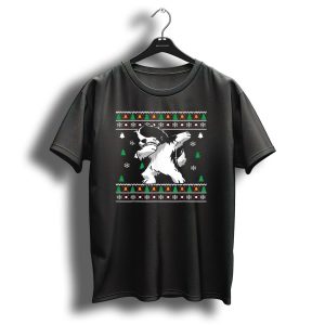 Havanese Dog Lover Ugly Christmas Sweater Dab Dance Snowflakes Trees T-Shirt
