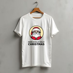 Have A Holly Jolly Christmas Santa Circle T-Shirt