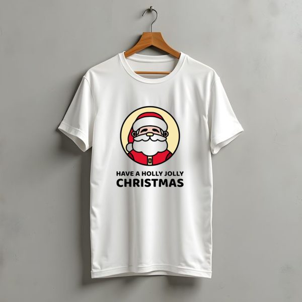 Have A Holly Jolly Christmas Santa Circle T Shirt t shirt 1