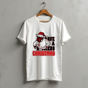 Have A Hoosiers Christmas Indiana Hoosiers Santa Mascot T-Shirt