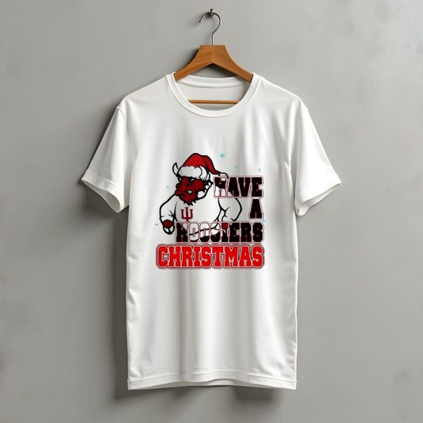 Have A Hoosiers Christmas Indiana Hoosiers Santa Mascot T Shirt t shirt 1