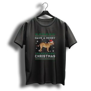 Have A Merry Christmas Dogues De Bordeaux Santa Hat Snowflakes Ugly T Shirt
