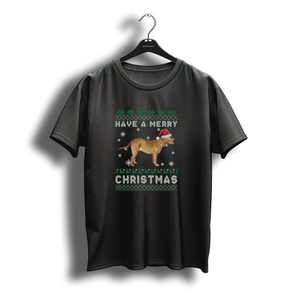 Have A Merry Christmas Dogues De Bordeaux Santa Hat Snowflakes Ugly T Shirt t shirt 1