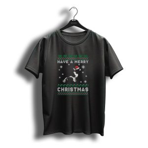 Have A Merry Christmas English Springer Spaniel Santa Hat Snowflakes T-Shirt