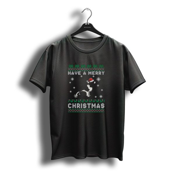 Have A Merry Christmas English Springer Spaniel Santa Hat Snowflakes T Shirt t shirt 1