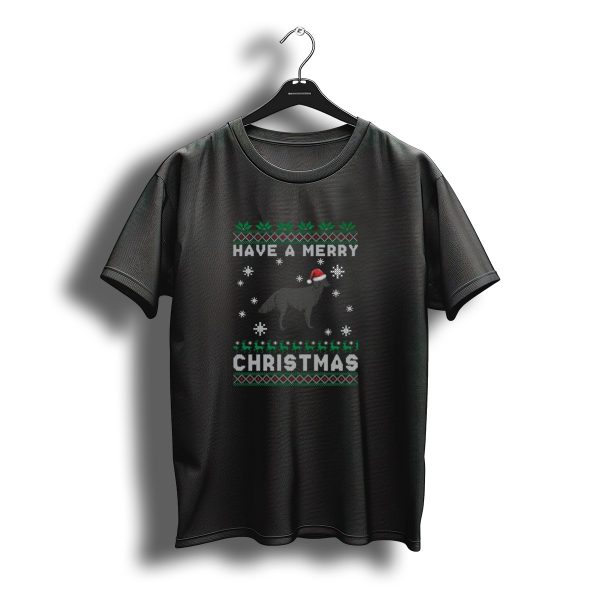 Have A Merry Christmas Flat Coated Retriever Santa Hat Snowflakes T Shirt t shirt 1