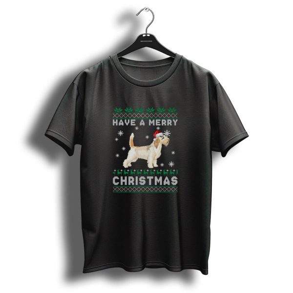 Have A Merry Christmas Grand Basset Griffon Vendee In Santa Hat With Snowflakes T Shirt 1 t shirt 1