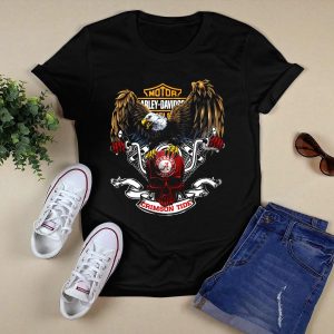 Hd Ncaa Alabama Crimson Tide Hd Eagle Skull T Shirt