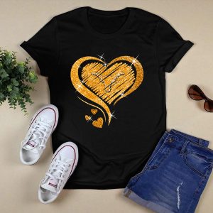 Heart Texas Longhorns Diamond Shape T-Shirt