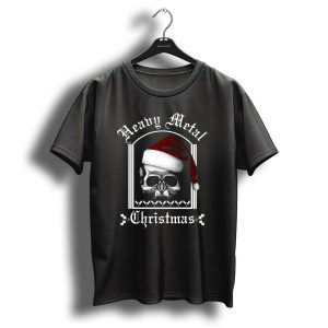 Heavy Metal Christmas Skull Santa Hat Bls T Shirt