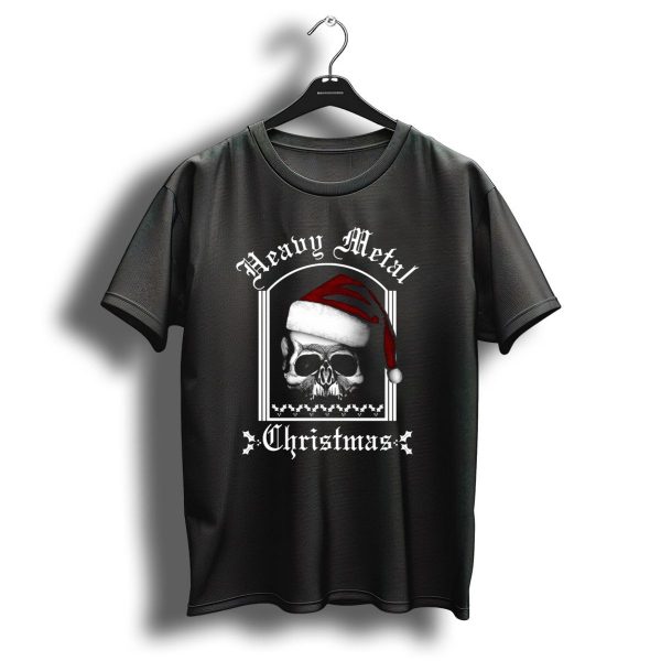 Heavy Metal Christmas Skull Santa Hat Bls T Shirt 1 t shirt 1