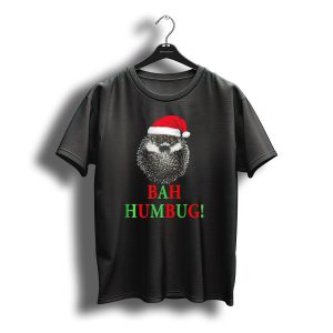 Hedgehog Christmas Bah Humbug Santa Hat Grum T-Shirt