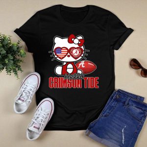 Hello Kitty Alabama Crimson Tide Football Usa Flag T Shirt
