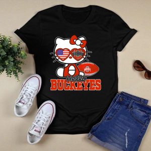 Hello Kitty Ohio State Buckeyes American Football Fan T Shirt