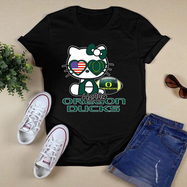 Hello Oregon Ducks T Shirt 1