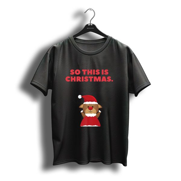 Hello There So This Is Christmas Happy Holidays Reindeer Santa Hat T Shirt t shirt 1