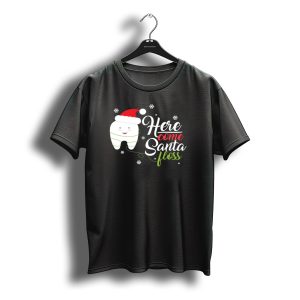 Here Come Santa Floss Dental Hygienists Christmas T-Shirt