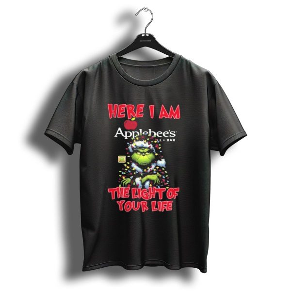 Here I Am Grinch Applebees The Light Of Your Life Christmas Light T Shirt 1 t shirt 1